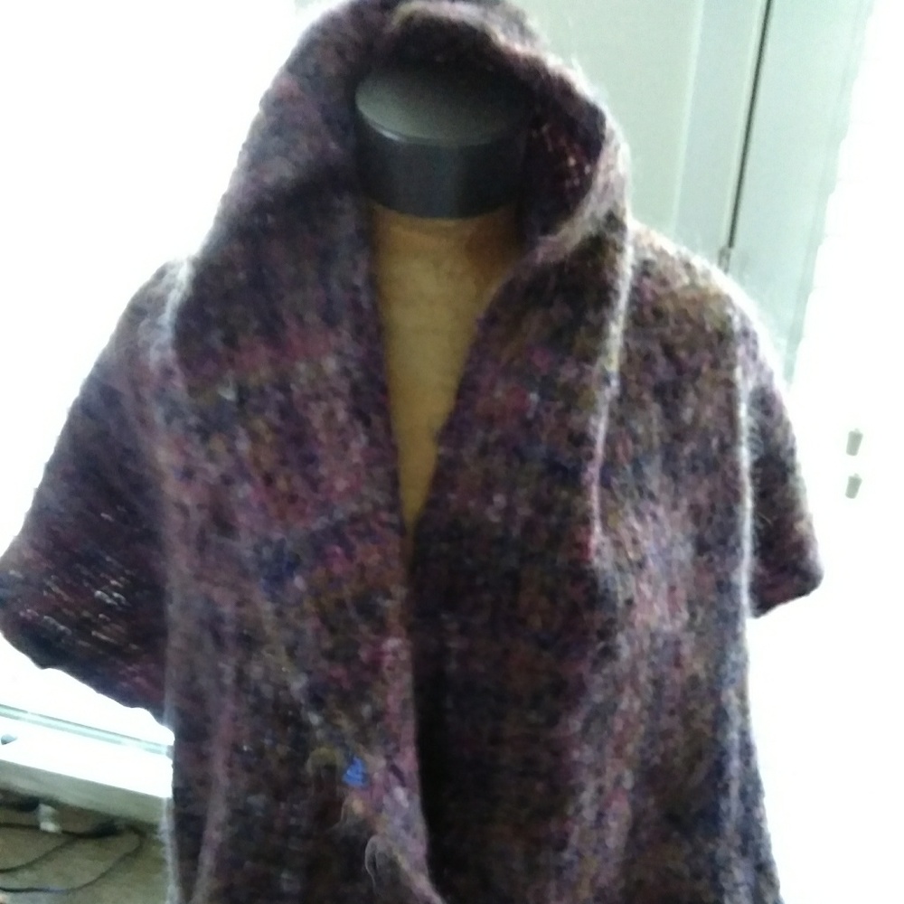 Multi Colored Mohair Wool Wrap - image 1